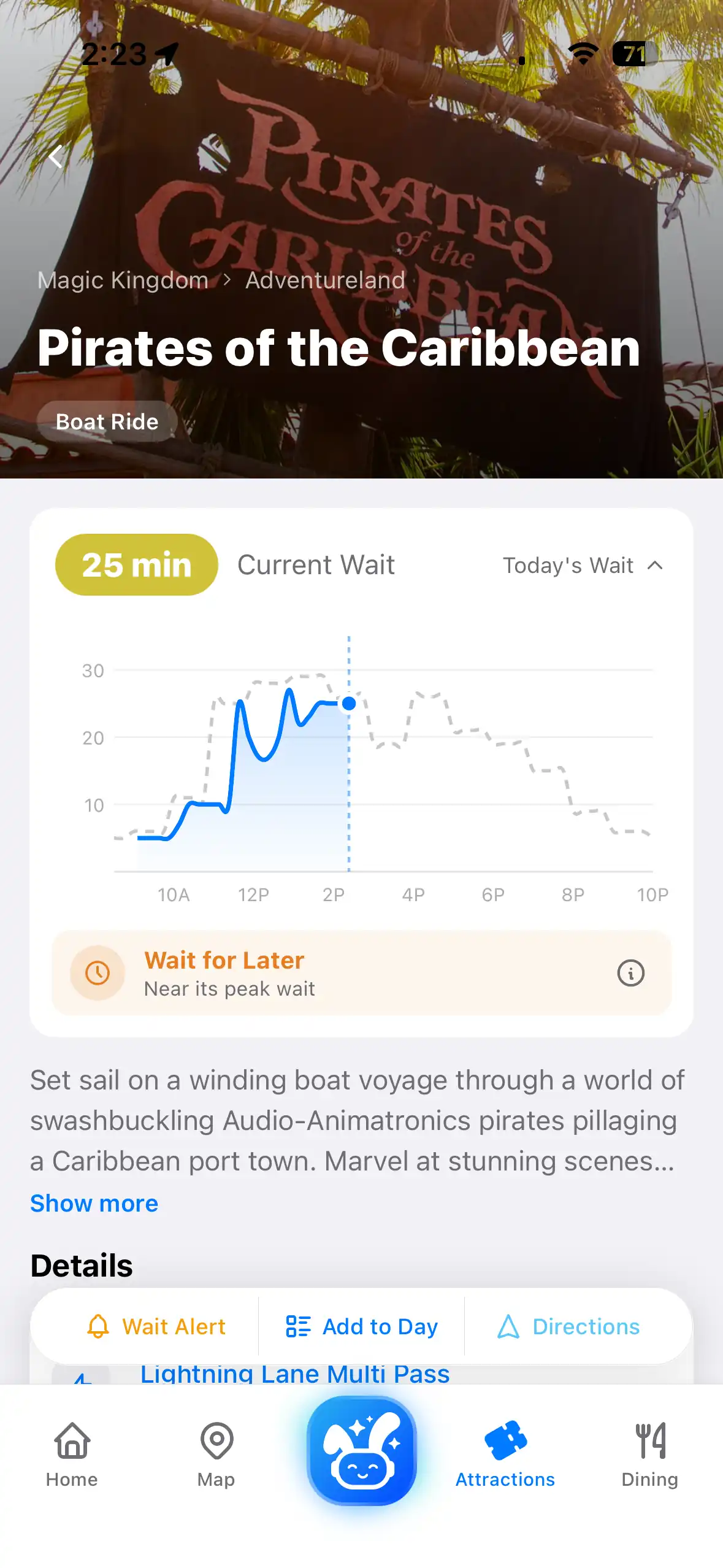 Ride Radar & Wait Graphs